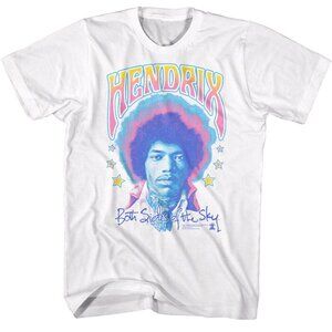 Jimi Hendrix Pastel Both Sides Of The Sky T Shirt Rock Star Legend Album 81